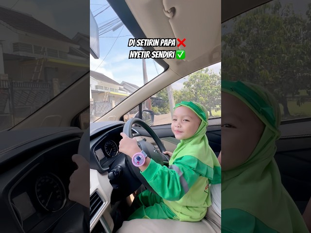 Anak paud belajar nyetir jangan di tiru ya kak🙏🥰 #shortviral #shortsvideo #shorts #trending #fyp