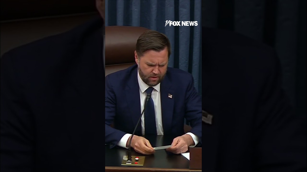 WATCH: JD Vance breaks Senate tie to pass 'big, beautiful bill' #shorts #usa #trump #senate #vance