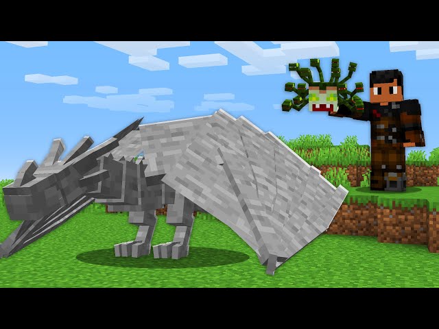 EU TRANSFORMEI UM DRAGÃO GIGANTE EM PEDRA NO MINECRAFT