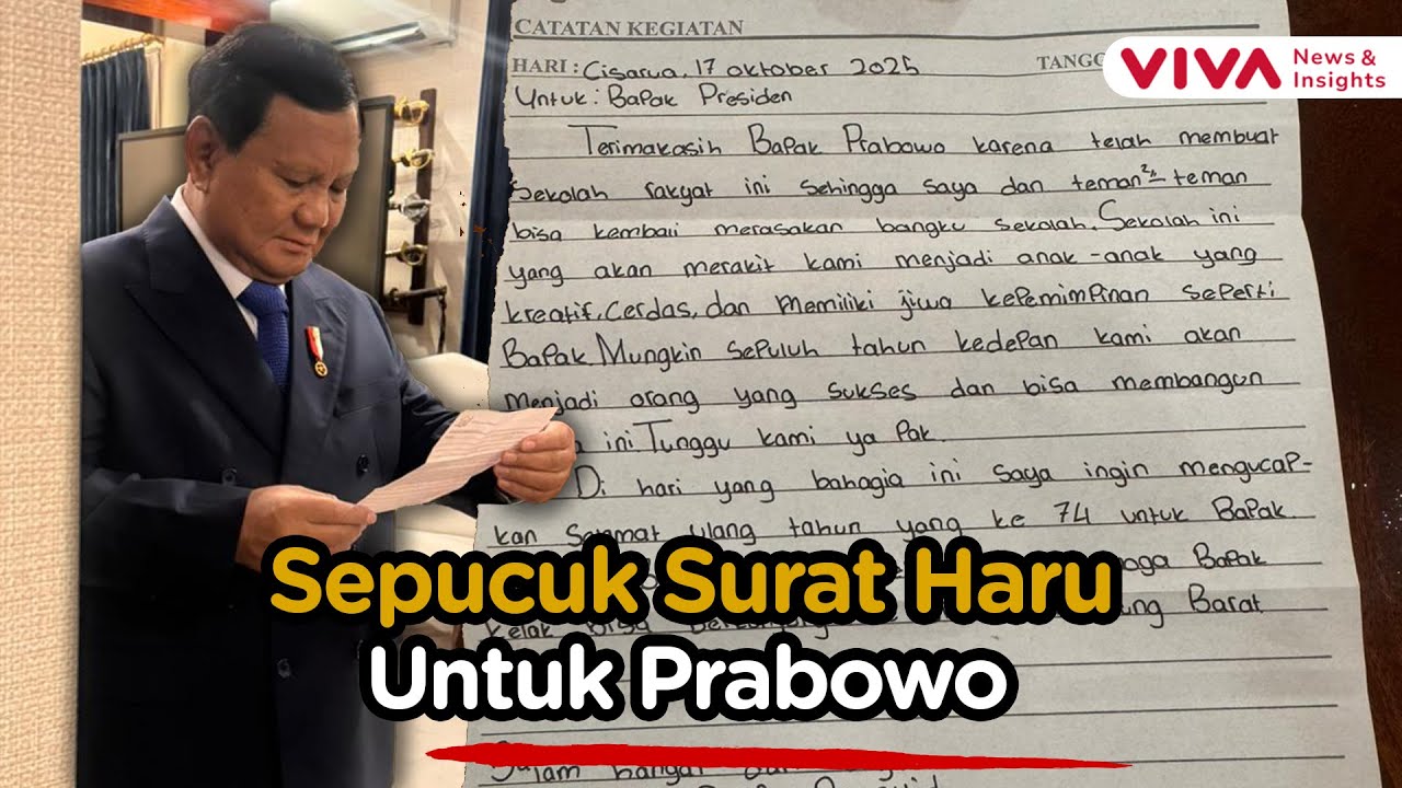 Sepucuk Surat Sederhana untuk Presiden Prabowo yang Menggetarkan Hati!