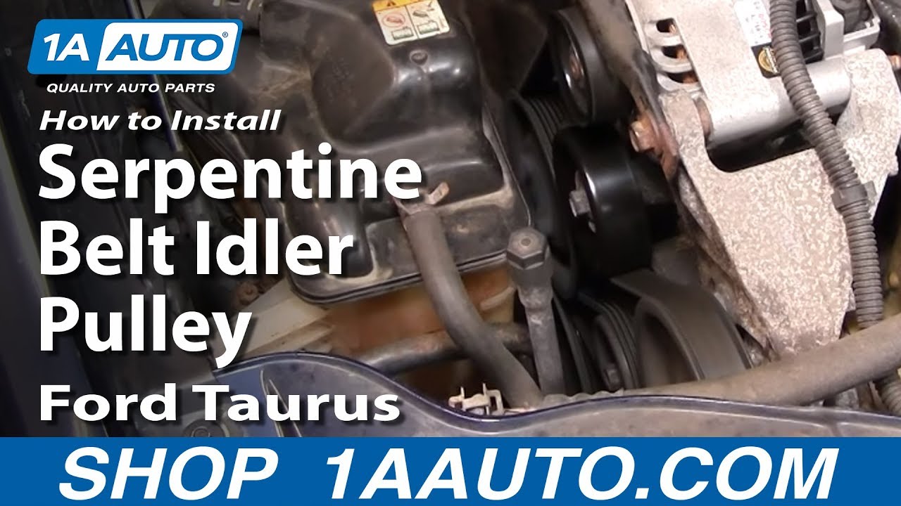 Remove tensioner pulley 2000 ford taurus #3