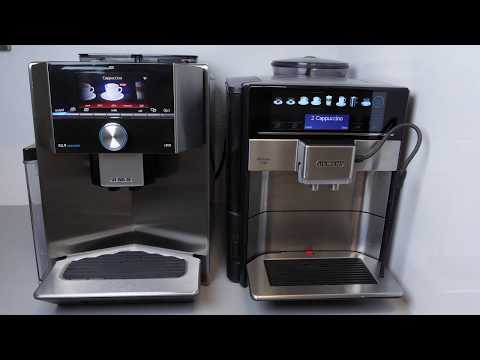 video Siemens EQ.6 Plus s700 TE657503DE Kaffeevollautomat (1500 Watt, Keramik-mahlwerk, Touch-Sensor-Direktwahltasten, personalisierte Getränke, Doppeltassenbezug) edelstahl