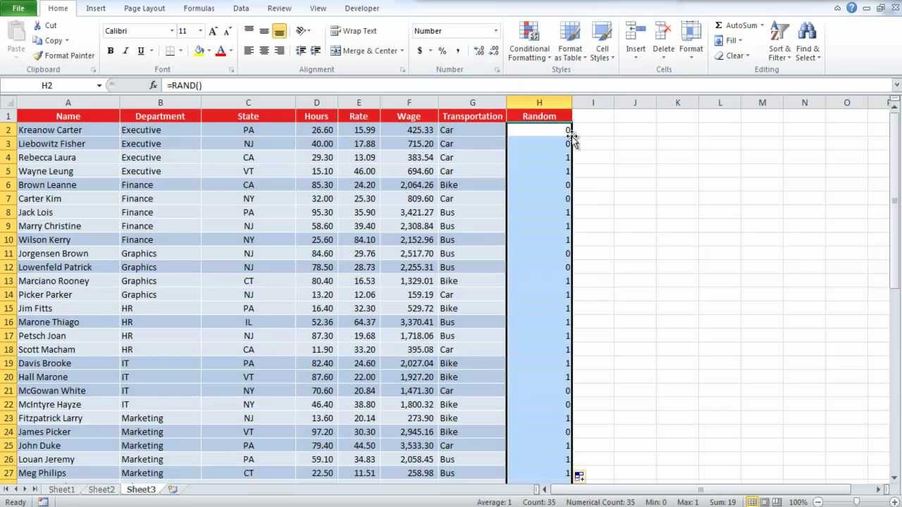 How To Generate Random Numbers In Excel YouTube