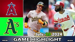 Oakland Athletics vs. Los Angeles Angels (07/19/24)  GAME Highlights | MLB Season 2024