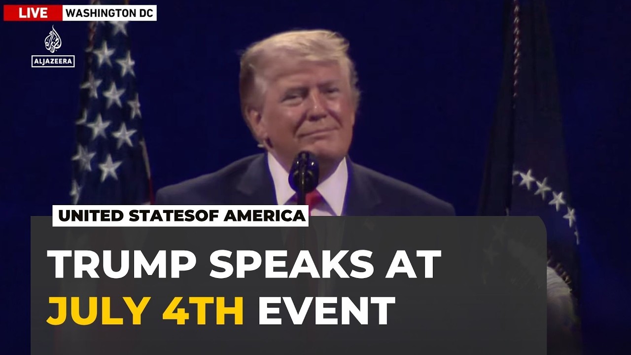 Trump delivers 250th Independence Day address as storms disrupt National Mall celebrations i