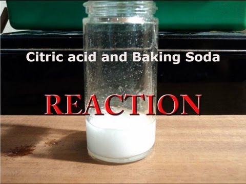 Baking Soda, Citric Acid and Water Experiment