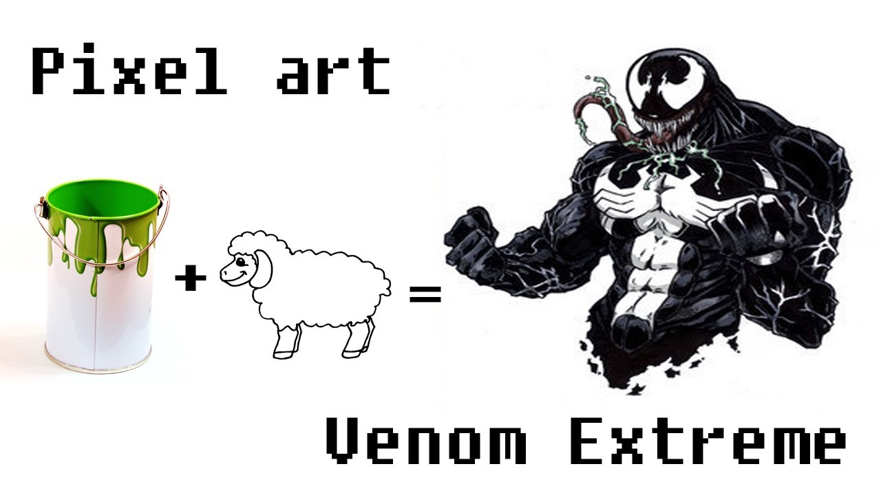 Venom Extreme Pixel Art Gigante - YouTube