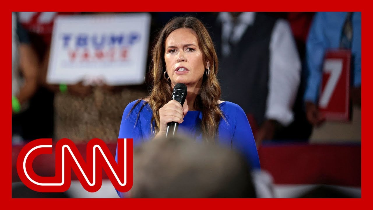 Pollster reacts to Sarah Huckabee Sanders' dig at Harris during Trump event