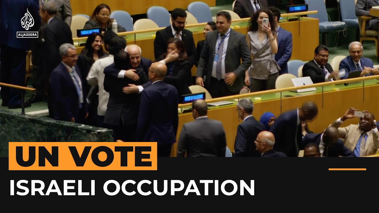 UN General Assembly overwhelmingly calls for end of Israeli occupation | Al Jazeera Newsfeed