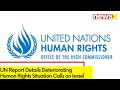UN Report Details Deteriorating Human Rights Situation | Calls on Israel | NewsX
