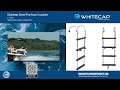Whitecap Telescoping Stainless Steel 4-Step Pontoon Ladder
