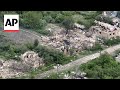 Drone aerials show devastation inflicted on Ocheretyne village in Ukraines Donetsk region
