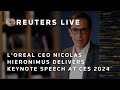 LIVE: LOréal CEO Nicolas Hieronimus delivers keynote speech at CES 2024