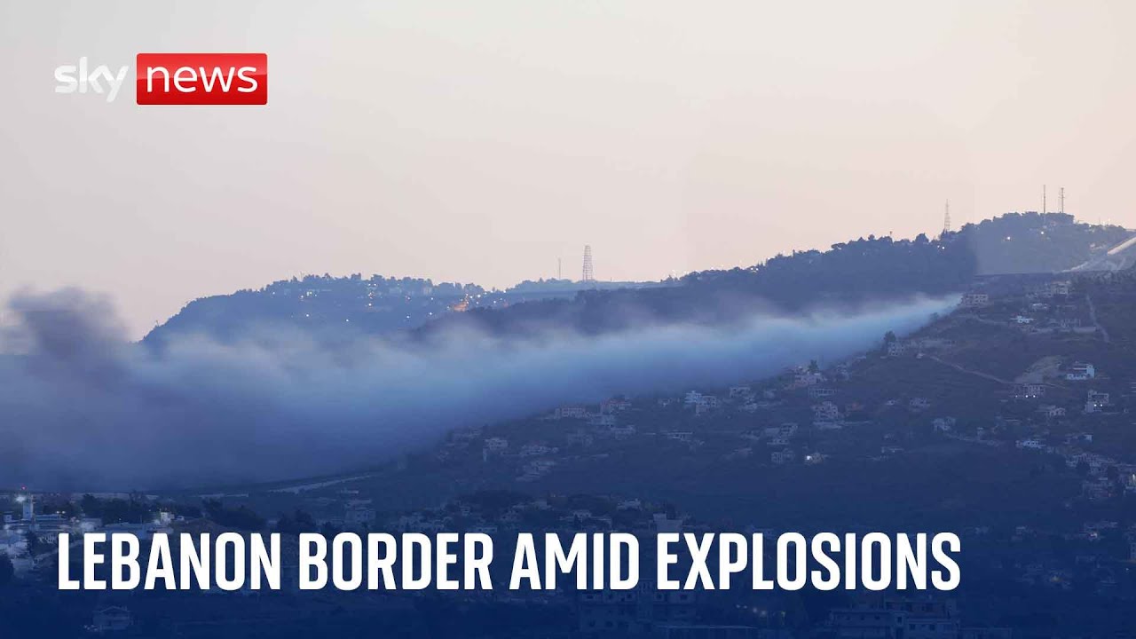 Live from the Lebanon border as Hezbollah leader says pager explosions 'could be war declaration'