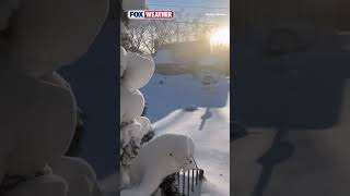 Snow Covers Streets Of Rhode Island Neighborhood