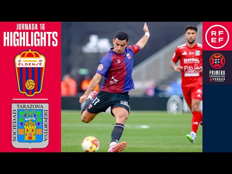 (RESUMEN Y GOL) CD Eldense 1-0 SD Tarazona / J16 - 1ª RFEF G2 / Fuente: YouTube Real Federación Española de Fútbol