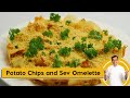 Potato Chips & Sev Omelette | आलू चिप्स और सेव आमलेट | Breakfast Recipe | Sanjeev Kapoor Khazana