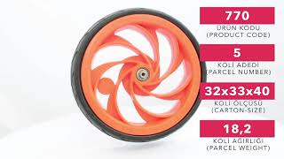 Midilli Original Plastic Rim, Rubber Filled Wheel