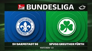 SV Darmstadt 98 vs. SpVgg Greuther Fürth | Matchday 13 — Bundesliga 2 2025/26