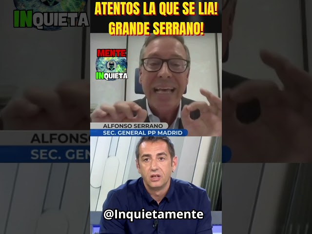 ULTIMA HORA! SE LIA MUY FUERTE ENTRE ALFONSO SERRRANO Y EMILIO POR AYUSO!