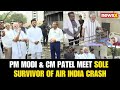 Ahmedabad: Gujarat CM Bhupendra Patel Joins PM Modi to Meet Lone Survivor of Deadly Plane Crash