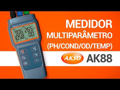 Medidor Multiparâmetro à Prova d'Água (pH/Cond/OD/Temp) - AK88