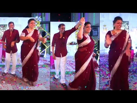 MLA Roja dances for Bullet Bandi song at her daughter Anshu Malika's birthday celebrations MLA Roja dances for Bullet Bandi song at her daughter Anshu Malika's birthday celebrations