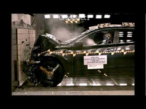 Видео краш-теста Nissan Altima седан с 2012 года