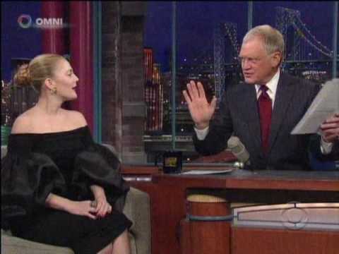 Drew Barrymore On Letterman 4/15/09 Part 1 - YouTube