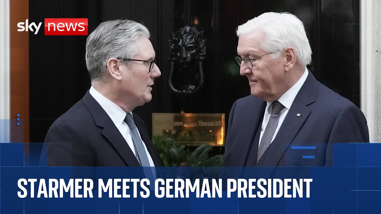 German President Frank-Walter Steinmeier arrives at Downing Street as state visit to UK continues
