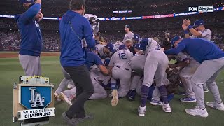 DODGERS WIN BACK-TO-BACK WORLD SERIES' OFF DOUBLE PLAY IN EXTRA INNINGS | ESPN MLB