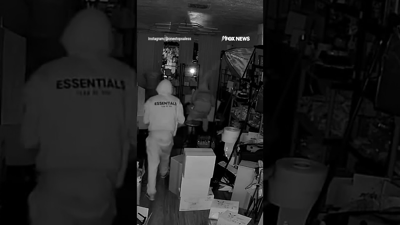 WATCH: Surveillance camera catches masked thieves hit a California toy shop #shorts #usa #us #news