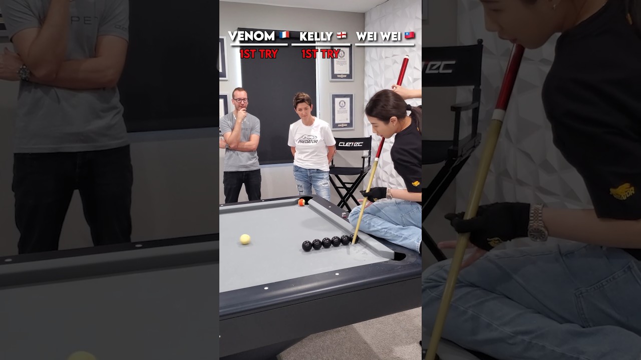 World #1 - Wei Wei 🌎 & 14x World Champ 🏆 Kelly Fisher 🆚 Trick Shot World Champ - Venom 🎱❌✅