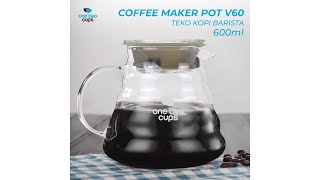 Pratinjau video produk One Two Cups Coffee Maker Pot V60 Drip Kettle Teko Kopi Barista 360 ml - SE101