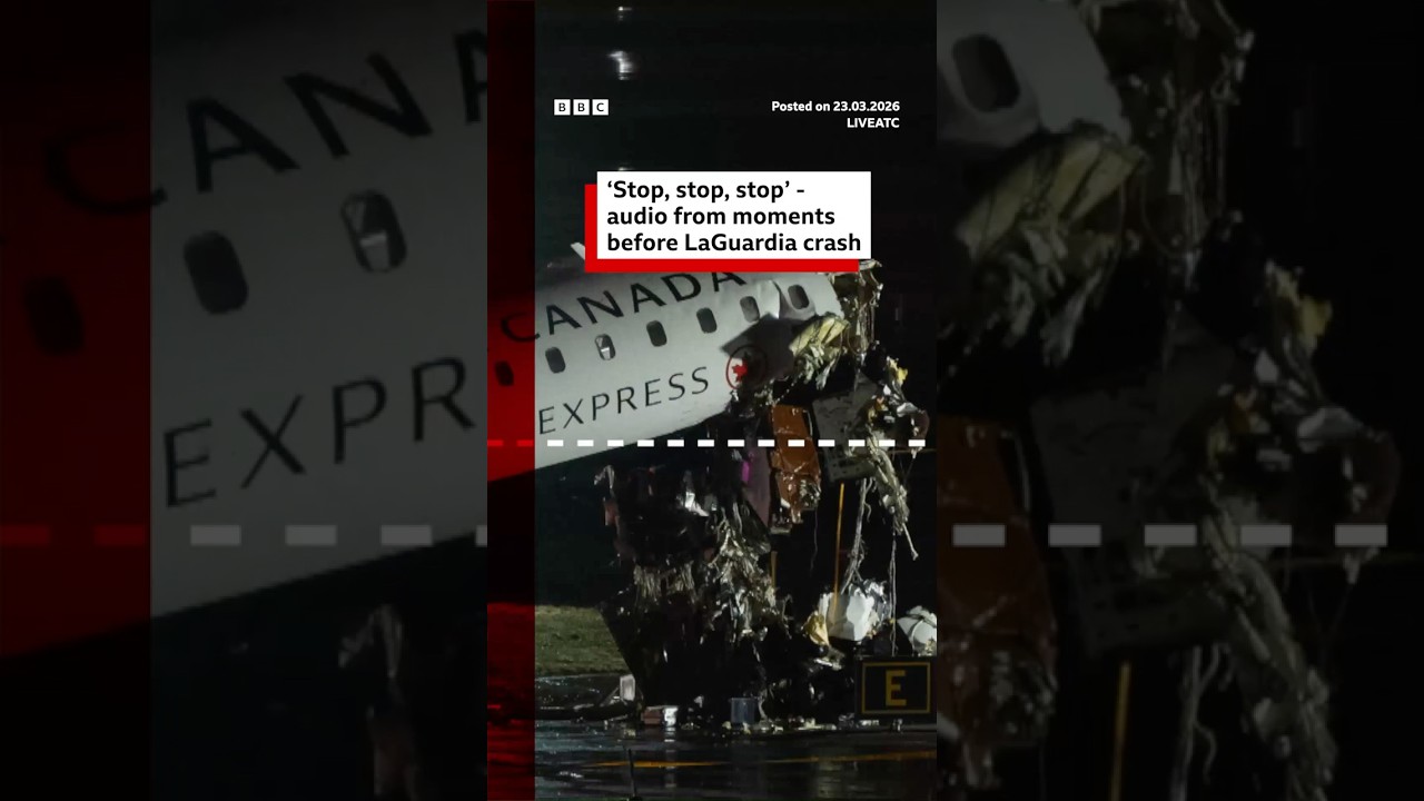 ‘Stop, stop, stop’ - audio from moments before LaGuardia crash. NewYork BBCNews