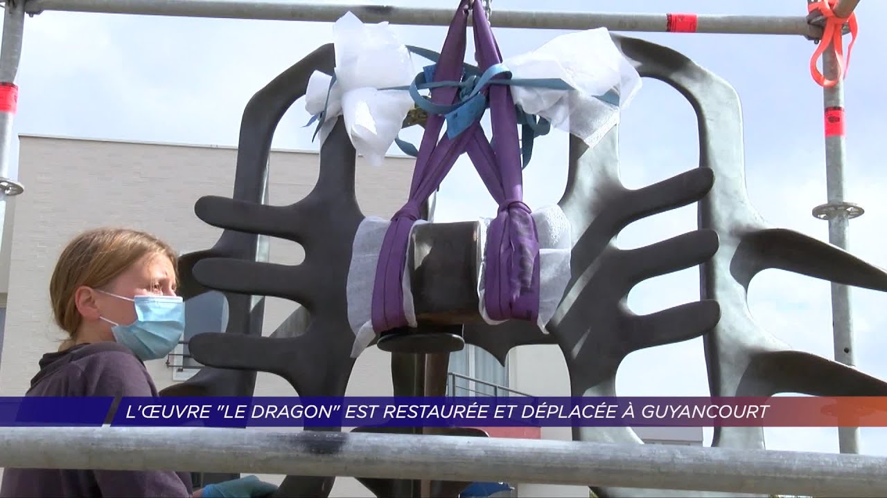 L’oeuvre « Le dragon » est restaurée et déplacée à Guyancourt