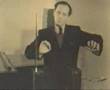 Leon Theremin playing his own instrument