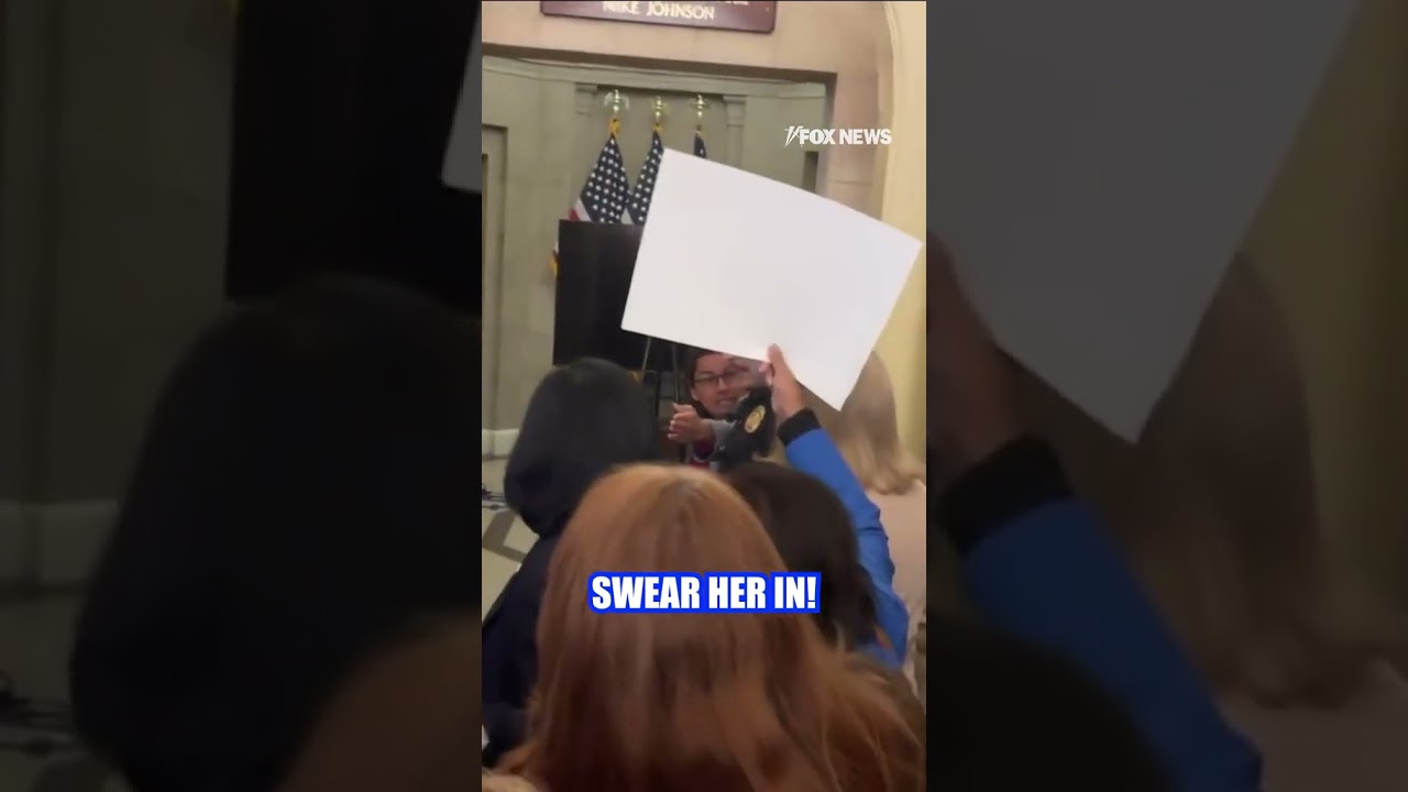 WATCH: House Democrats storm Speaker Johnson’s office #shorts #usnews