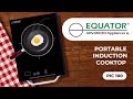 Equator 11-in Portable Single-Burner Induction Cooktop (Black) - Light Weight Aluminum Handle