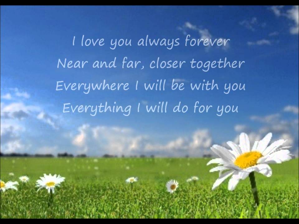 Donna Lewis I Love You Always Forever Lyrics YouTube