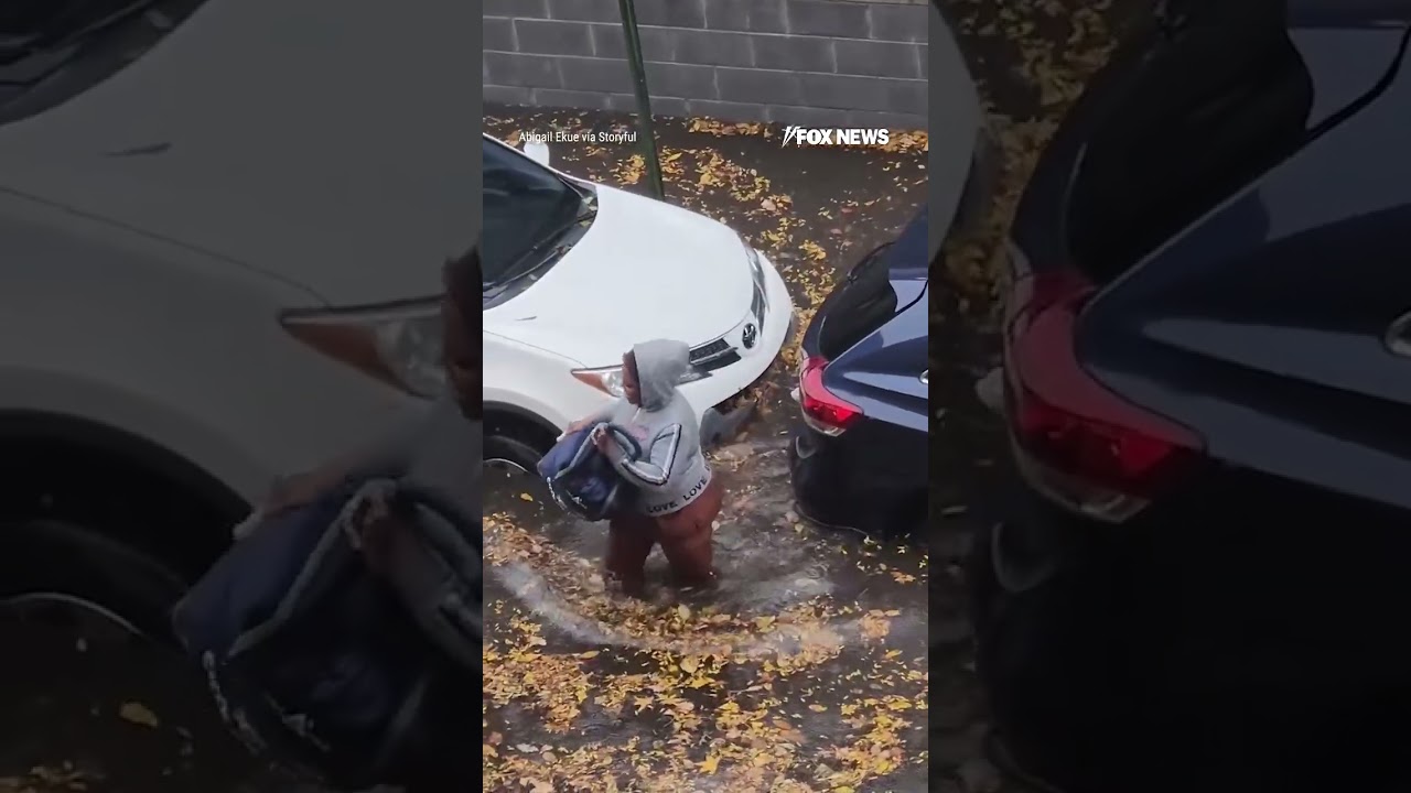 CITY SWAMPED: Torrential rain pounds one of America’s biggest cities #shorts