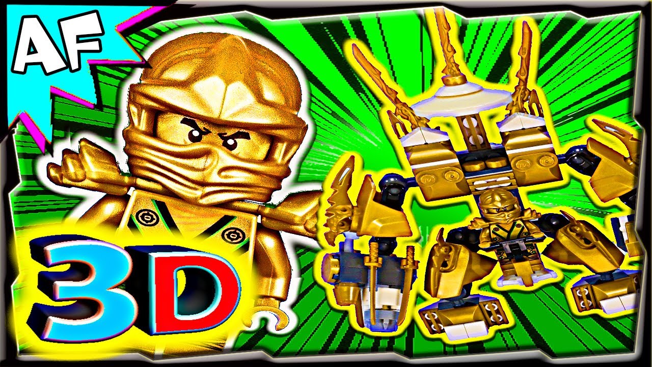 3D GOLD NINJA's MINI MECH - Custom Lego Ninjago 70505 Animated Review ...