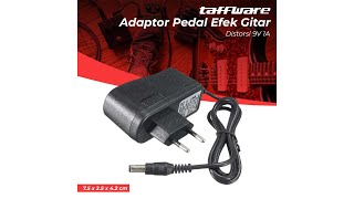 Pratinjau video produk Taffware Adaptor Pedal Efek Gitar Distorsi 9V 1A 5mm - YErY-0910