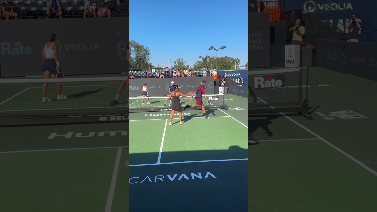 This pickleball highlight is so good that we’ll just ignore the foot fault.