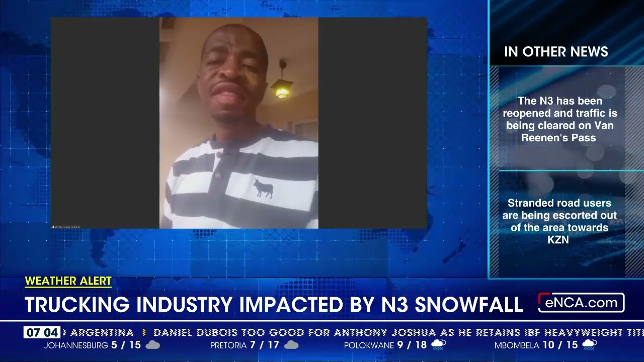 Trucking industry impacted by N3 snowfall