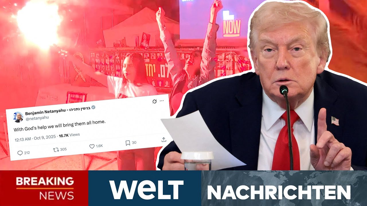 EINIGUNG IN NAHOST! Alle Geiseln sollen freikommen! Friedensnobelpreis für Trump? | WELT LIVESTREAM