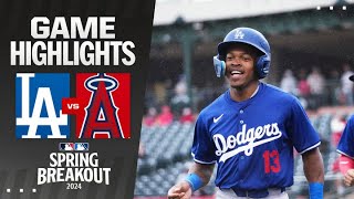 Dodgers vs. Angels Spring Breakout Game Highlights (3/15/24) | MLB Highlights