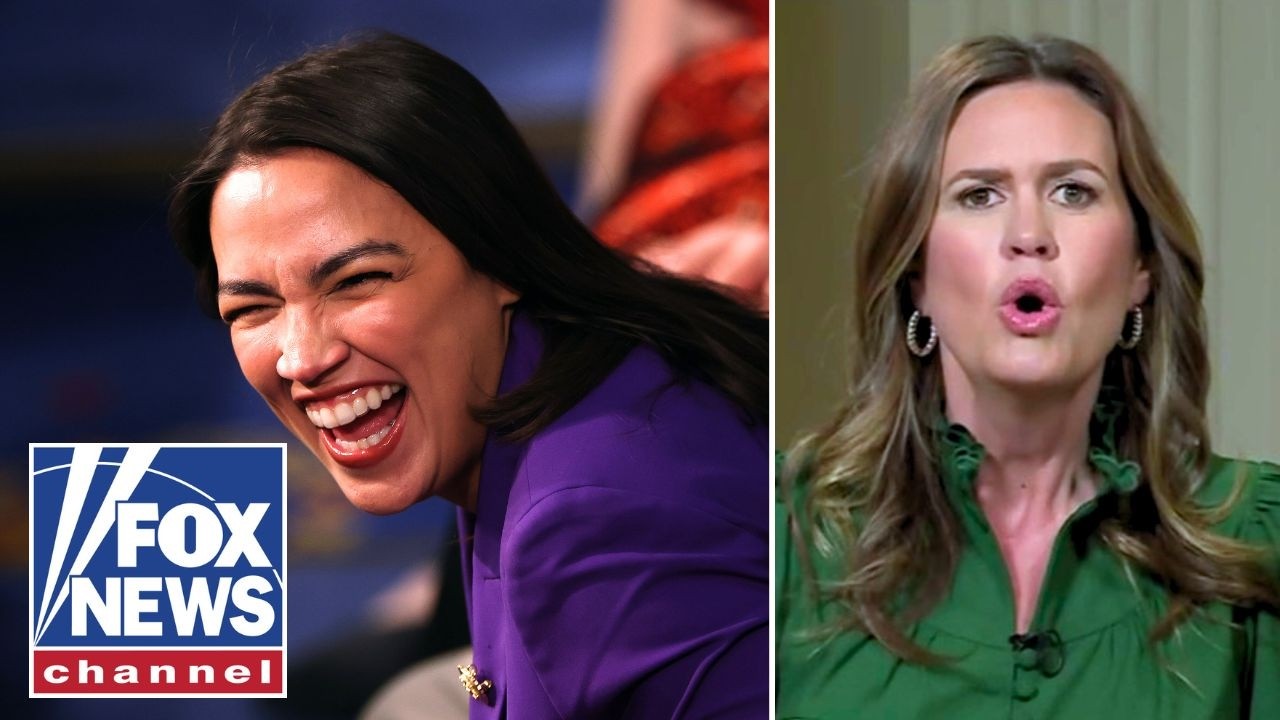 Sarah Huckabee Sanders DINGS AOC's rhetoric as 'LAUGHABLE'