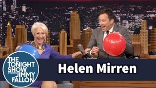 Helen Mirren Chats with Jimmy Fallon While Sucking Helium