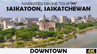 🌆 Downtown Saskatoon From Above | 4K Drone Tour 🚁✨